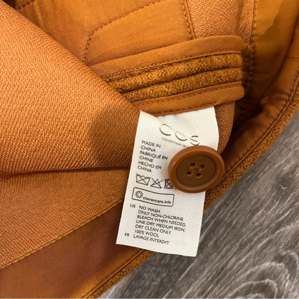 COS Rust Wool Mini Skirt - Picture 10 of 13